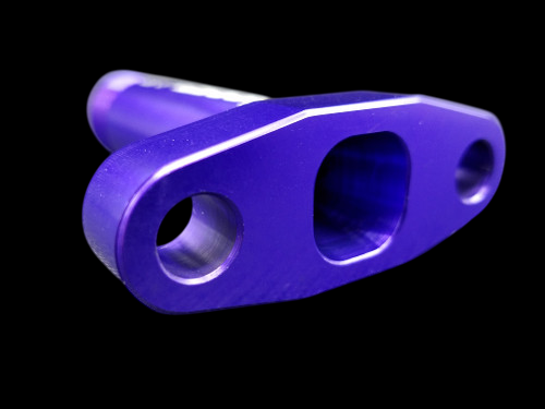 BL Billet T3/T4 Extended Turbo Oil Drain Flange (-10 AN) PURPLE EDITION