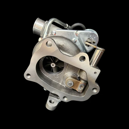 BL VF48-HF turbocharger front view showing compressor wheel, housing flange, and mounting bolts
