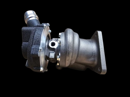 BL54XR turbocharger for Subaru WRX FA24, angled view showing compressor housing and turbine outlet flange