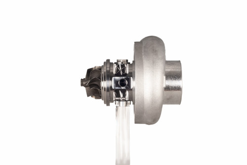 Xona XR 4951S X2C turbo, side view showing compressor wheel, housing and bearing section