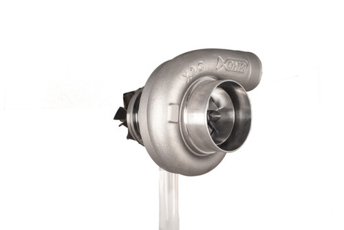 Xona XR 7164S X2C turbocharger, front angle showing compressor wheel and cast housing detail