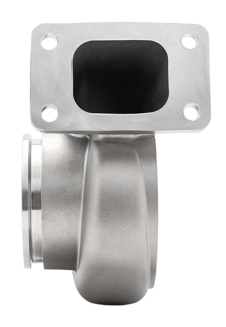 Xona Rotor XR-69S T3 .82 A/R turbine housing, front view showing T3 flange inlet and V-band outlet