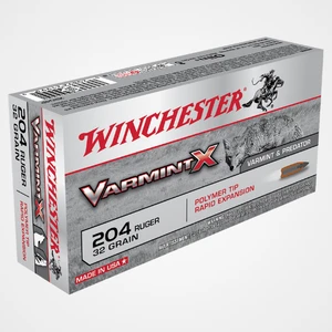 Winchester Ammo Varmint X 204Ruger 32gr Polymer Tip Rapid Expansion 20 Per Box