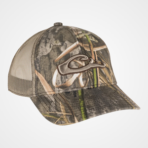 Drake 6-Panel Camo Mesh-Back Cap