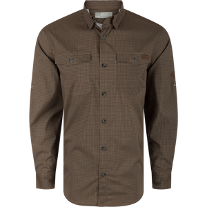 Drake Frat Gingham Check Button-Down Long Sleeve Shirt