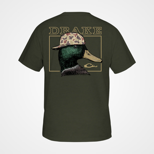 Drake Youth Back Cap Mallard Tee