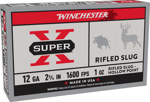 Winchester 12G 2 3/4" Super X 1 Oz Rifled Slug Hollow Point