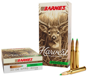 Barnes Harvest 30-06Springfield 180gr Sierra Tipped GameKing 20 Rounds