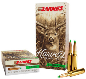 Barnes Harvest 6.5Creedmoor 140gr Sierra Tipped GameKing 20 Rounds