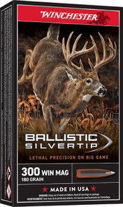Winchester Ballistic Silvertip 300 Win Mag 180gr Rapid Controlled Expansion Polymer Tip 20 Rounds