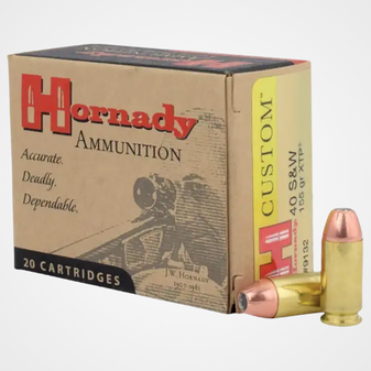 Hornady Custom 40S&W XTP Hollow Point 155G 20 Per Box