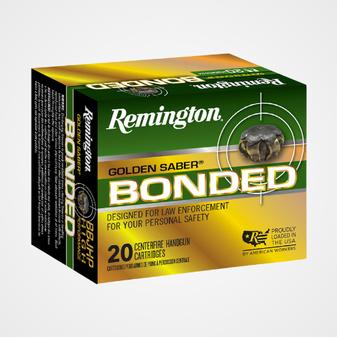 Remington Golden Saber Bonded 40S&W 165gr Bonded Brass Jacketed Hollow Point 20 Per Box