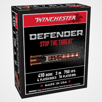 Winchester Defender Combo 410 Ga  3" 4Defense Discs/16 BBs Shot 10 Shells
