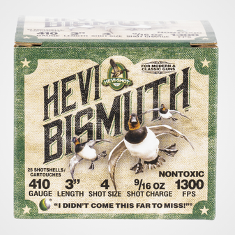 HEVI-Shot HEVI-Bismuth 410 Ga 3" 9/16oz Bismuth 4Shot 25 Shells