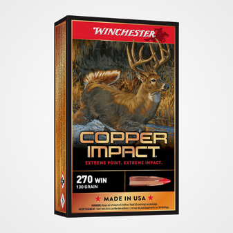 Winchester Ammo Copper Impact 270Win 130gr Copper Extreme Point Lead Free 20 Per Box