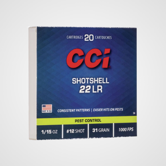 CCI Rimfire Shotshell 22LR 31gr #12Shot 20 Rounds