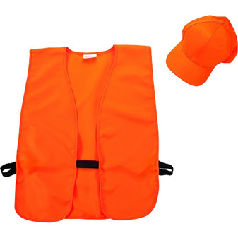 Allen Blaze Orange Hat & Vest Safety Bundle