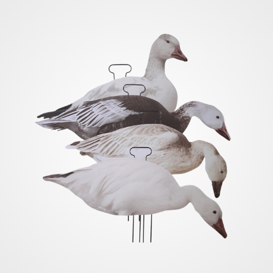 Higdon FLATS Snow/Juvie/Blue Goose Standard Silhouette Decoys 12-Pack