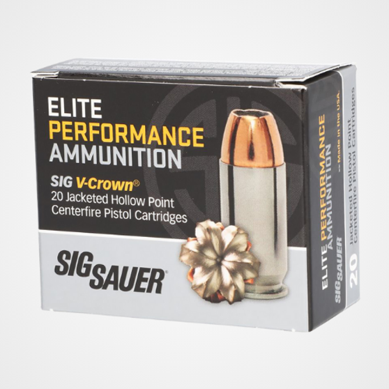Sig Sauer 40S&W Elite V-Crown JHP 165G 20 Per Box