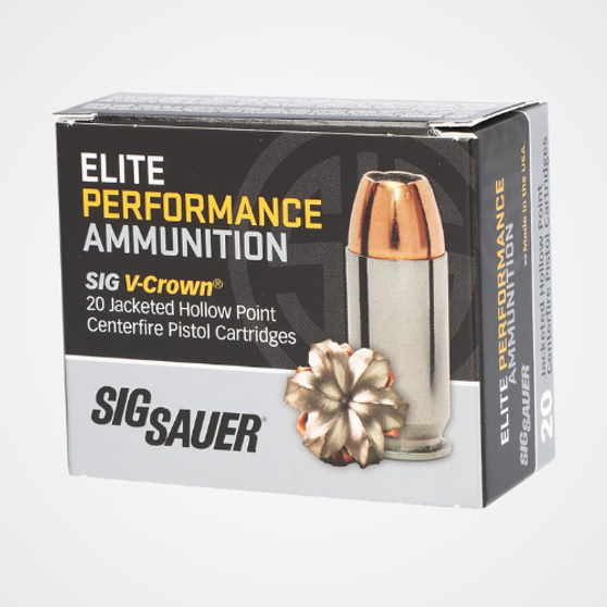 Sig Sauer  Elite Performance 40S&W 180gr V-Crown Jacketed Hollow Point 20 Per Box