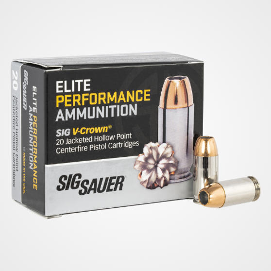 Sig Sauer Elite Performance 45ACP 200gr V-Crown Jacketed Hollow Point 20 Per Box