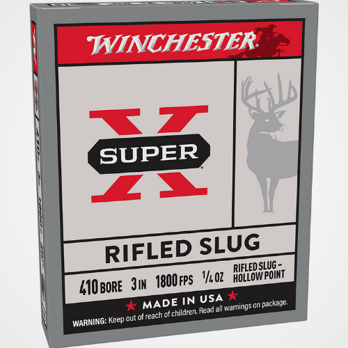 Winchester Ammo Super X 410Gauge 3" 1/4oz Rifled Slug Shot 5 Per Box