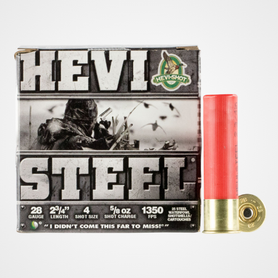 HEVI-Shot HEVI-Steel 28 Ga 2.75" 5/8oz 4Shot 25 Shells
