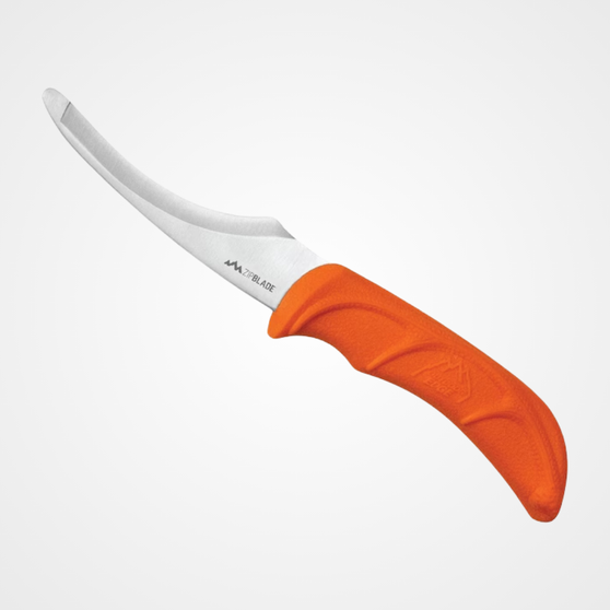 Outdoor Edge ZipBlade Fixed Blade Knife 4" Gutting  Satin Blade TPR Overmold Handle Orange