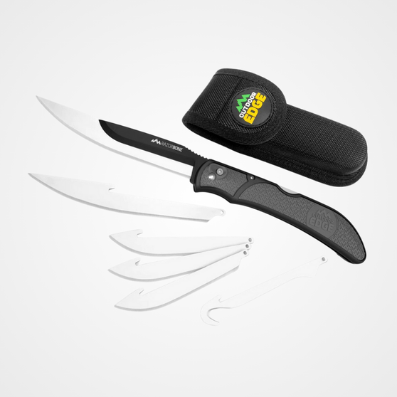 Outdoor Edge RazorBone Gray Folding Knife 6-Blade Combo Set