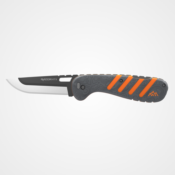 Outdoor Edge Razor HTX 3.50" Folding Plain 420J2 SS Blade Gray/Orange Outdoor Edge Razor HTX 3.50" Folding Plain 420J2 SS Blade Gray/Orange