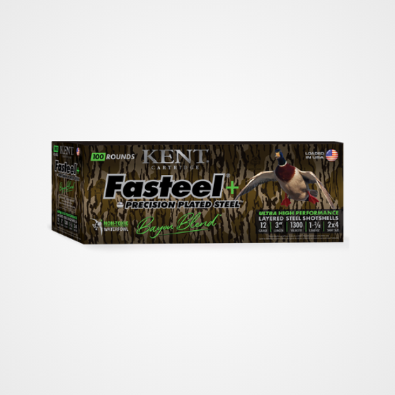 Kent Fasteel + Bayou Blend 12Gauge 3" 1-3/8oz 2x4 Shot 100 Shells
