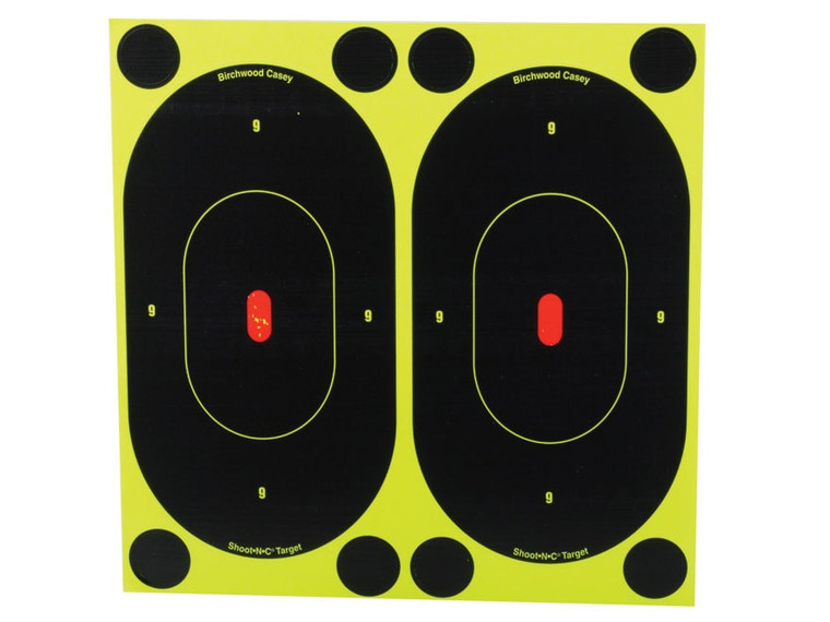 Birchwood Casey Shoot N C Targets 7" Silhouette Pack Of 60 With 240 Pasters