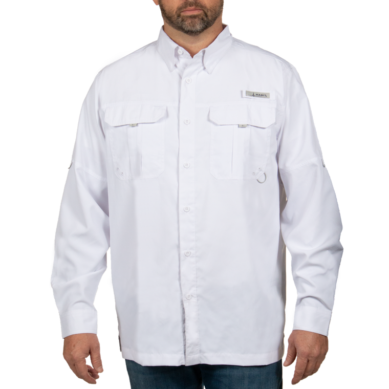 Habit Men's Fourche Mountain Long Sleeve River Guide Fishing Shirt