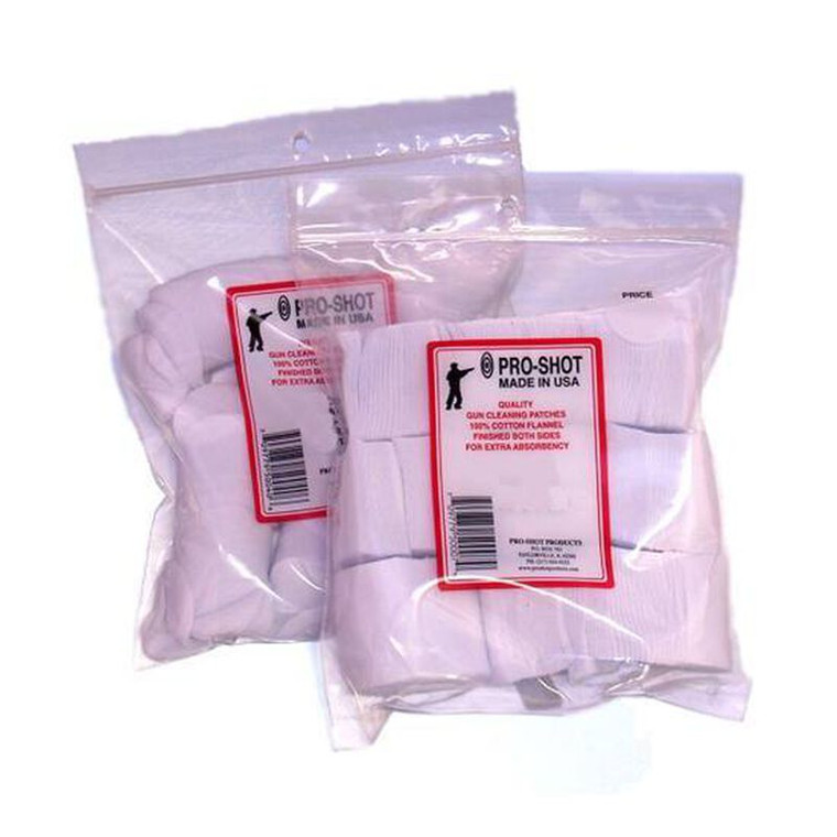 Pro-Shot .17-.22 Caliber Cotton Cleaning Patches 3/4" 500 Count