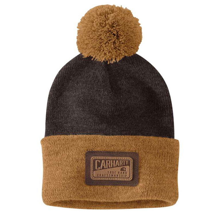 Carhartt Knit Pom-Pom Cuffed Craftsmanship Beanie