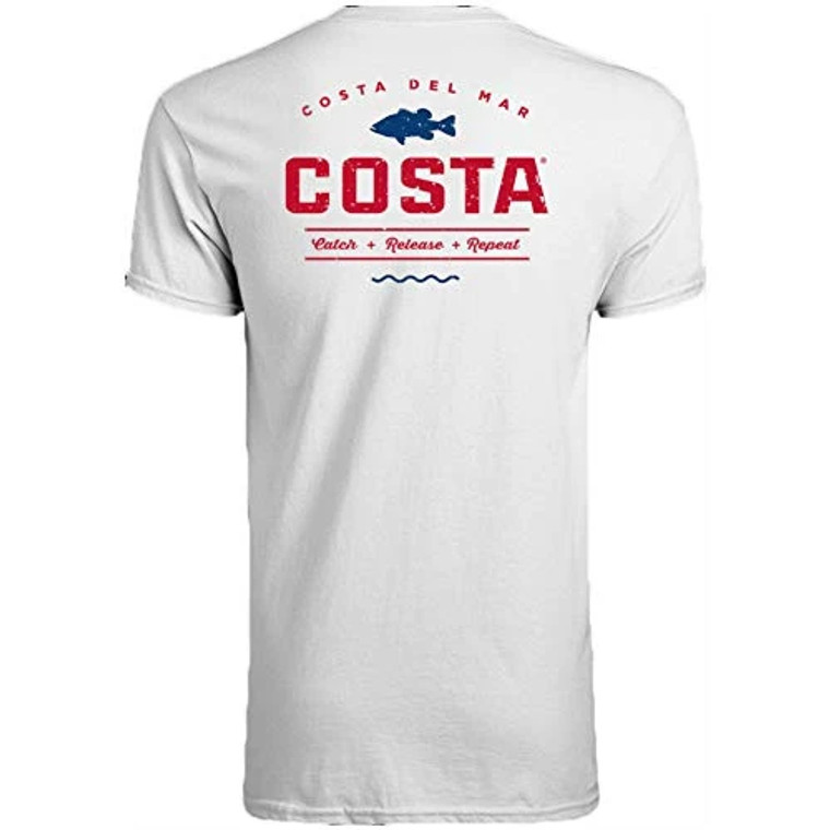 Costa Topwater Short Sleeve White T-Shirt