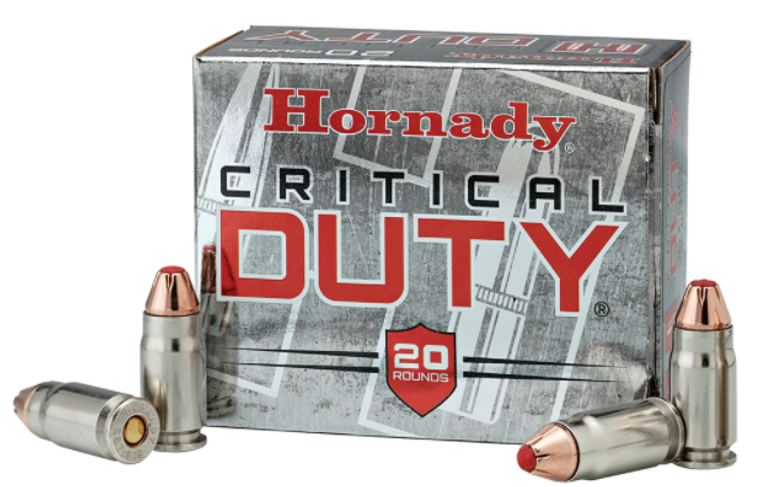 Hornady Critical Duty 9mm Luger +P 124 Grain 25 Rounds