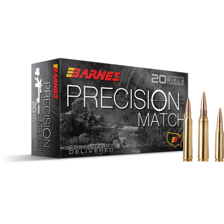 Barnes Precision Match 223 Rem 77 Grain OTM Boat-Tail 20 Rounds