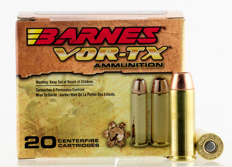 Barnes VOR-TX 45 Colt 200 Grain 20 Rounds