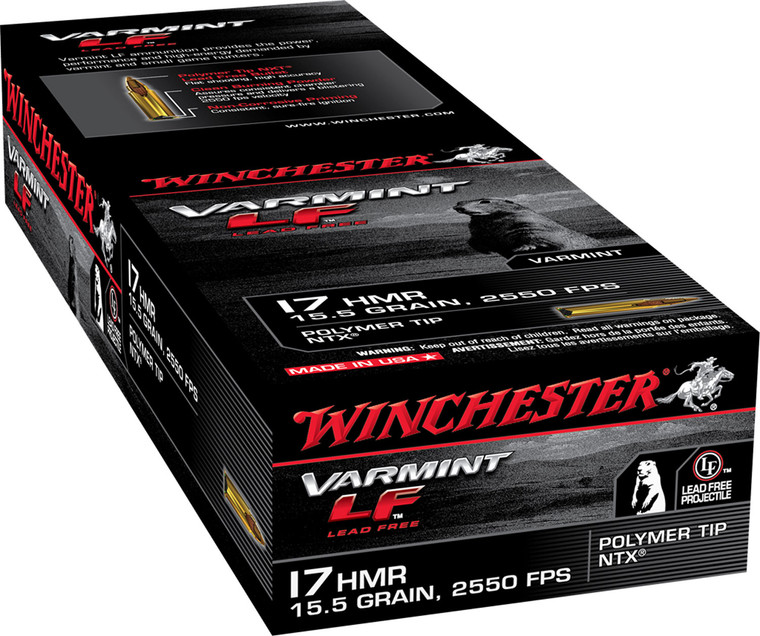 Winchester Varmint LF 170 HMR 15.5 Grain 50 Rounds