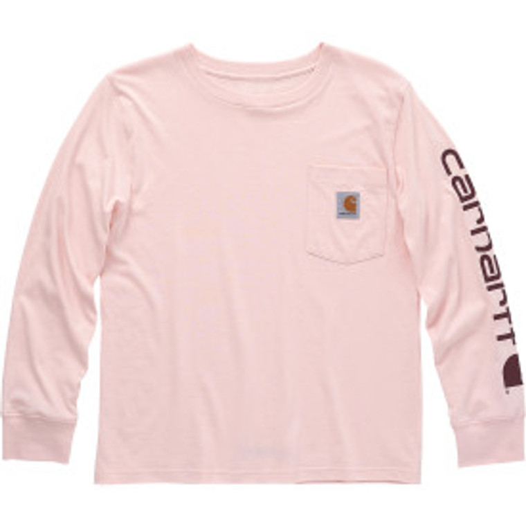 Carhartt Kids Long-Sleeve Graphic Pocket T-Shirt Strawberry Cream