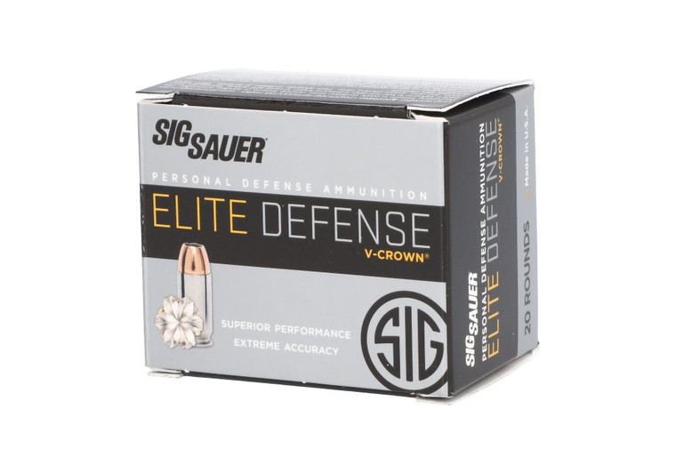 Sig Sauer 38Spl+P Elite Defense Jhp 125G Elite V- Crown 20 Rounds