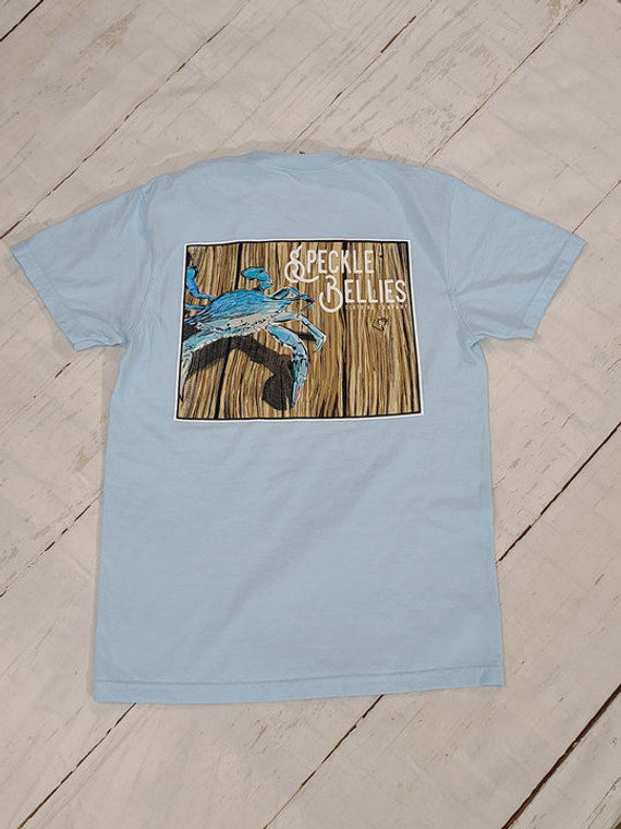 Speckle Bellies Blue Crab Pocket Tee