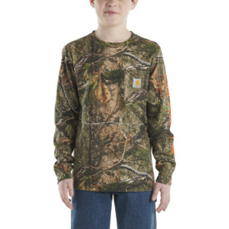 Carhartt Kids Long Sleeve Camo Pocket T-Shirt