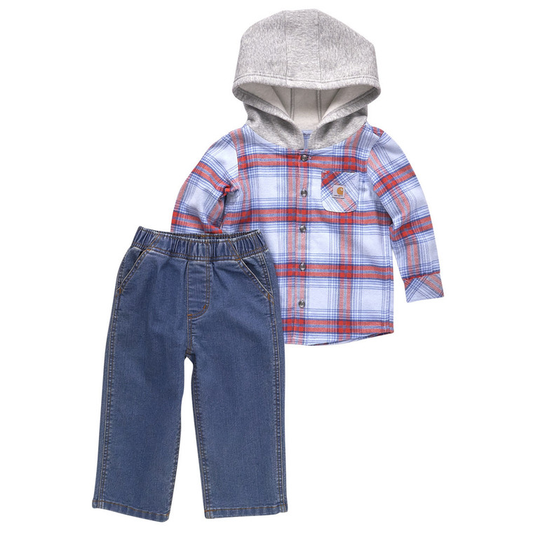 Carhartt Kids Ls Flannel Shirt & Denim Pant