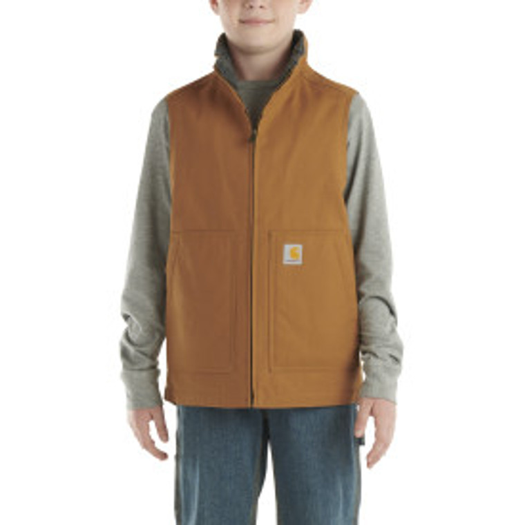 Carhartt Kids Zip-Front Canvas Sherpa Lined Vest