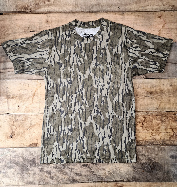 World Famous Sports Youth Mossy Oak Short Sleeve Pocket Tee