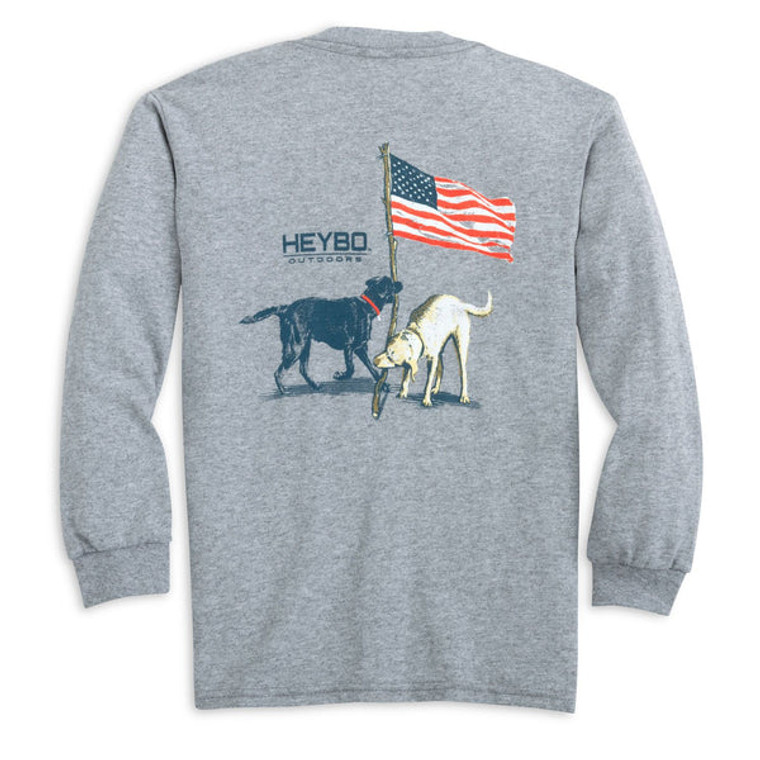 Heybo Labs & Flags Youth Ls Tee