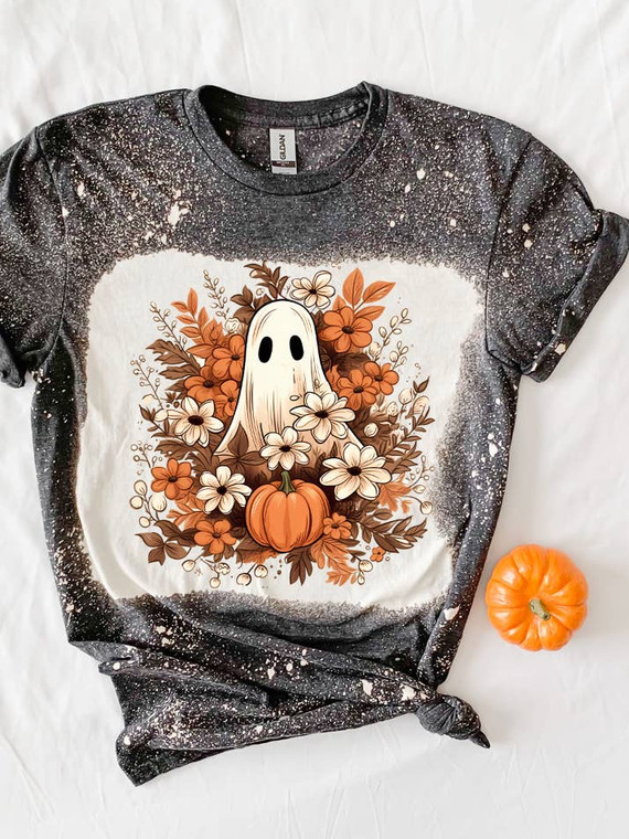 Faire Floral Ghost Halloween Tee