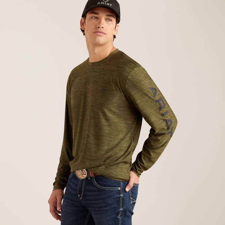 Ariat Mens Charger Logo Ls Tee